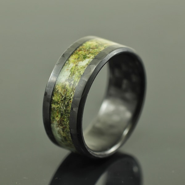 Carbon Fiber Weed 420 Ring Cannabis Jewelry Black Wedding Band For Men Stoner Gift For Girl Cannabis Ring Weed Jewelry 420 Fathers day Gift