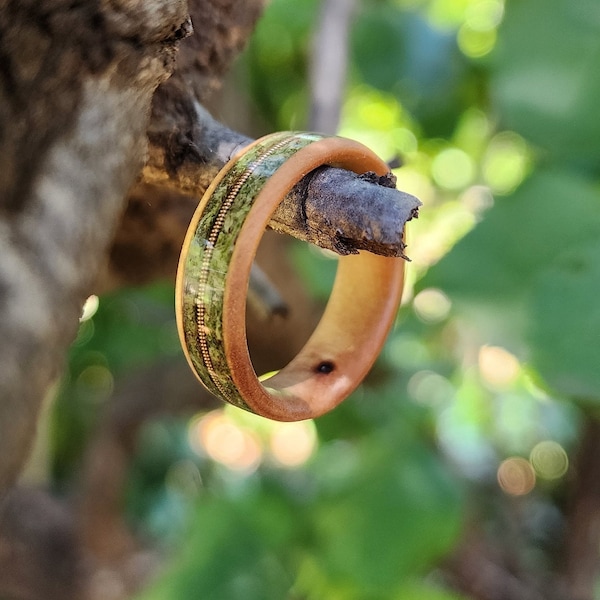 420 Gift For Fathers Day Cannabis Ring Olivewood Ring Weed Wedding Band for Men Stoner Gift for  Easter Guitar String Ring Marijuana Ring