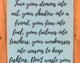 Demons Quote Print Etsy France