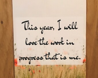 Work Progress Quote Etsy