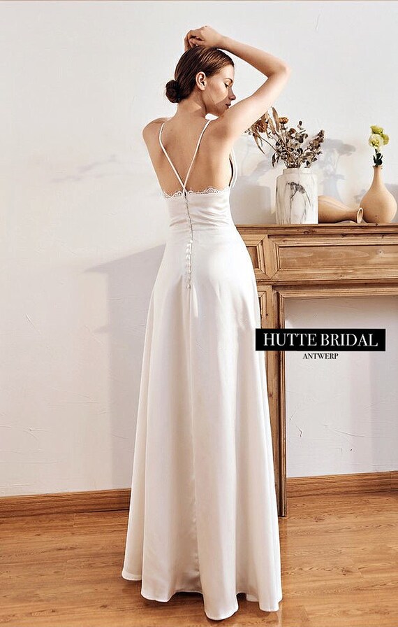 ankle length ball gown wedding dress Vintage Basque Waist Square Neck Ivory Wedding Ballgown Lace Up / Cathedral Train main image 1