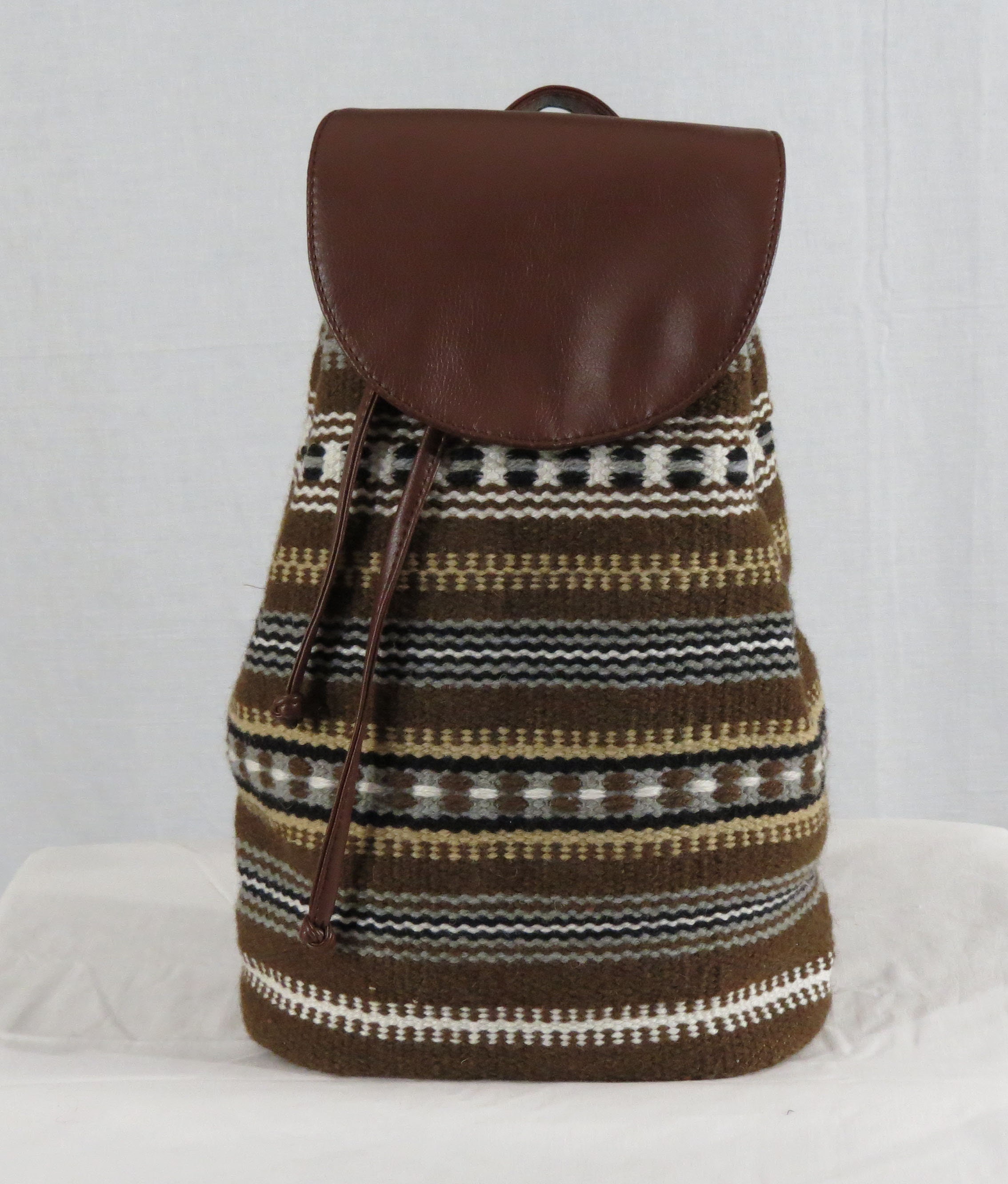 Zaino/Borsa posteriore/Zaini/Zaino in lana/Zaini fatti a mano/Zaino marrone