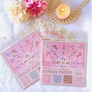 Pacco di carta origami Carta Coquette Cottage Teatime, Orsetto di peluche Dettagli laminati Diario spazzatura e carta artigianale Scrapbooking e carta Penpal
