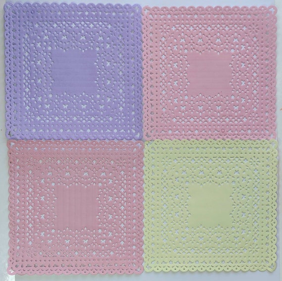 Square Die Cut Lace Paper Pack of 15 Doily Sheets Snail Mail Etsy