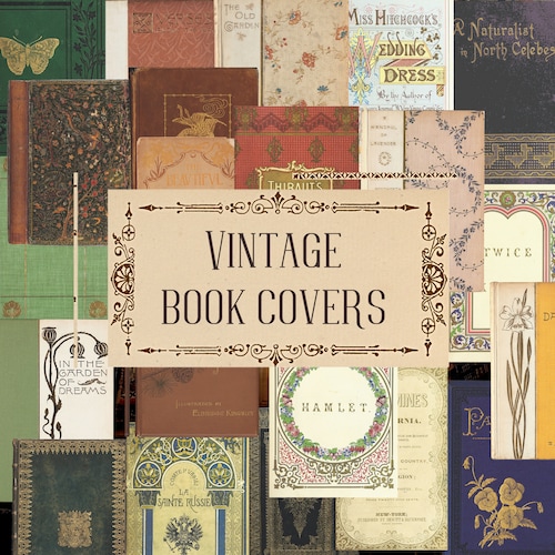 24 Digital Vintage Book Covers for Junk Journaling Bookmaking - Etsy