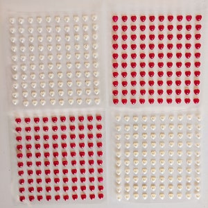 Autocollants auto-adhésifs de pierres précieuses de perle de la Saint-Valentin pour papier de mariage, décoration de carte d'invitation, projets d'artisanat de scrapbooking à faire soi-même