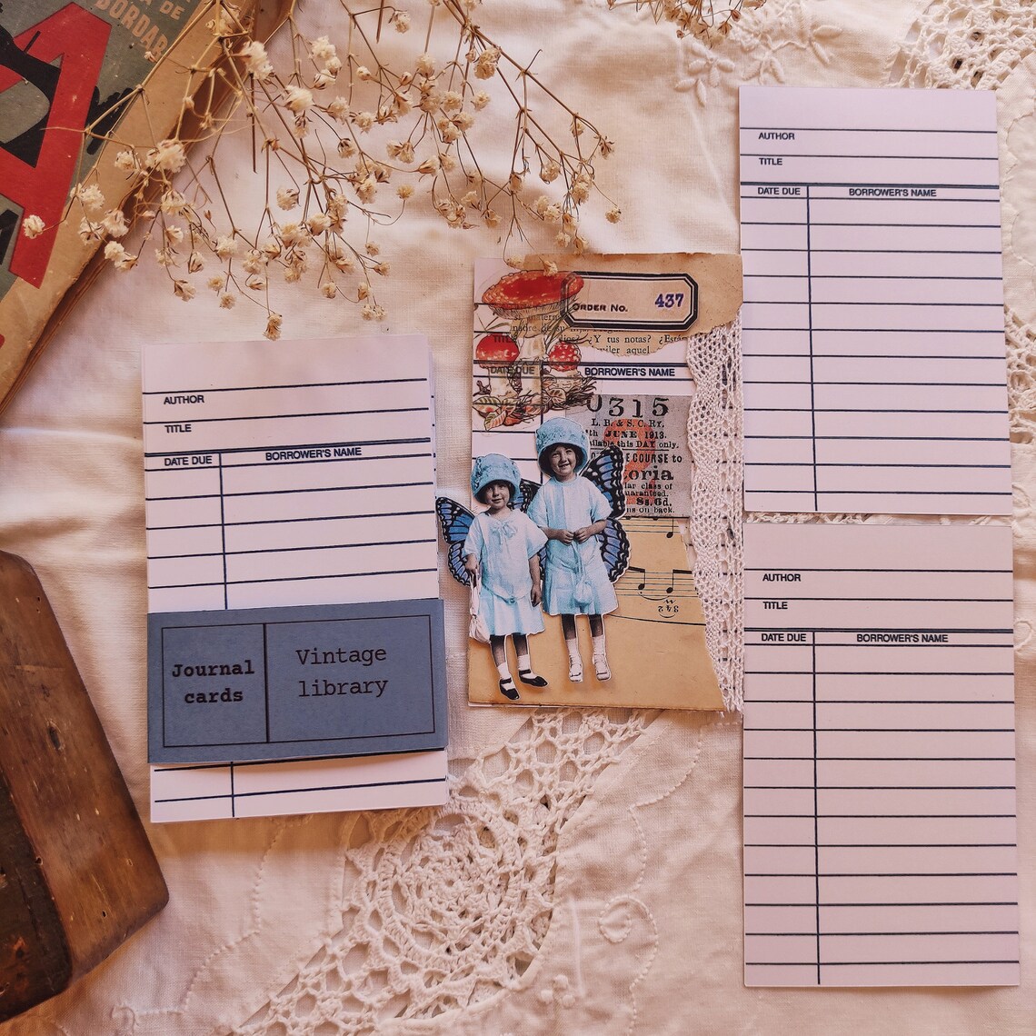 Pack of 30 Vintage Library Cards Old Library Book Card Pack Etsy