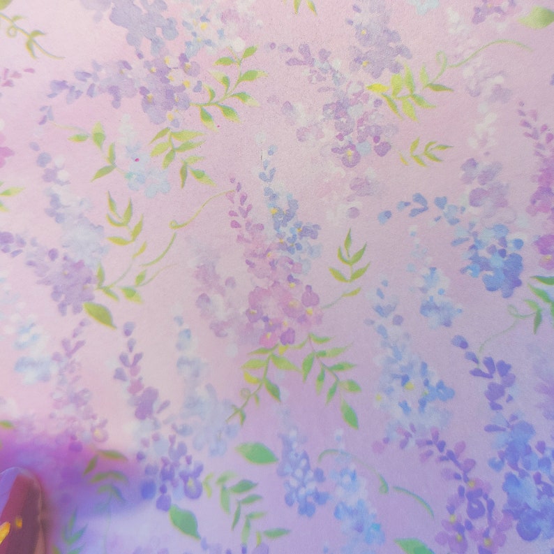 15 Sheets Floral Vellum Paper Flower Semitransparent Paper Etsy