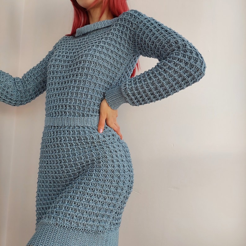 Telluride Sweater Dress CROCHET PATTERN image 6