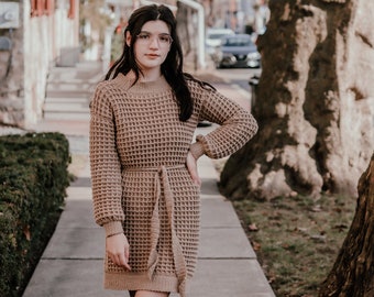 Telluride Sweater Dress CROCHET PATTERN