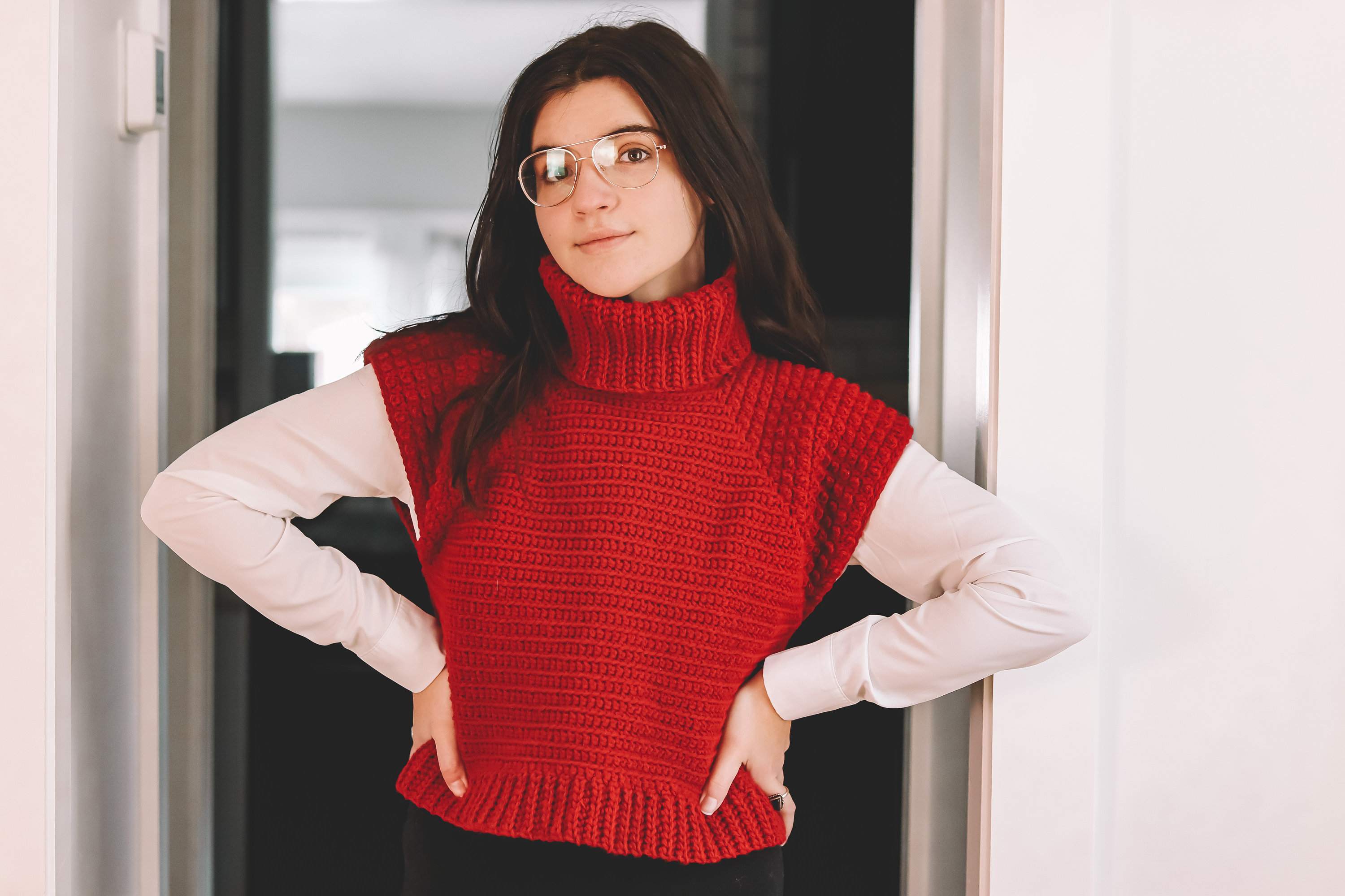 Berlin Oversized Sweater Vest Crochet Pattern