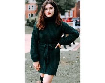 Geneva sweaterjurk GEHAAKT PATROON