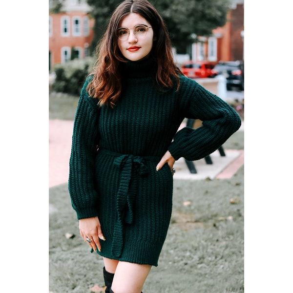 Geneva Sweater Dress CROCHET PATTERN