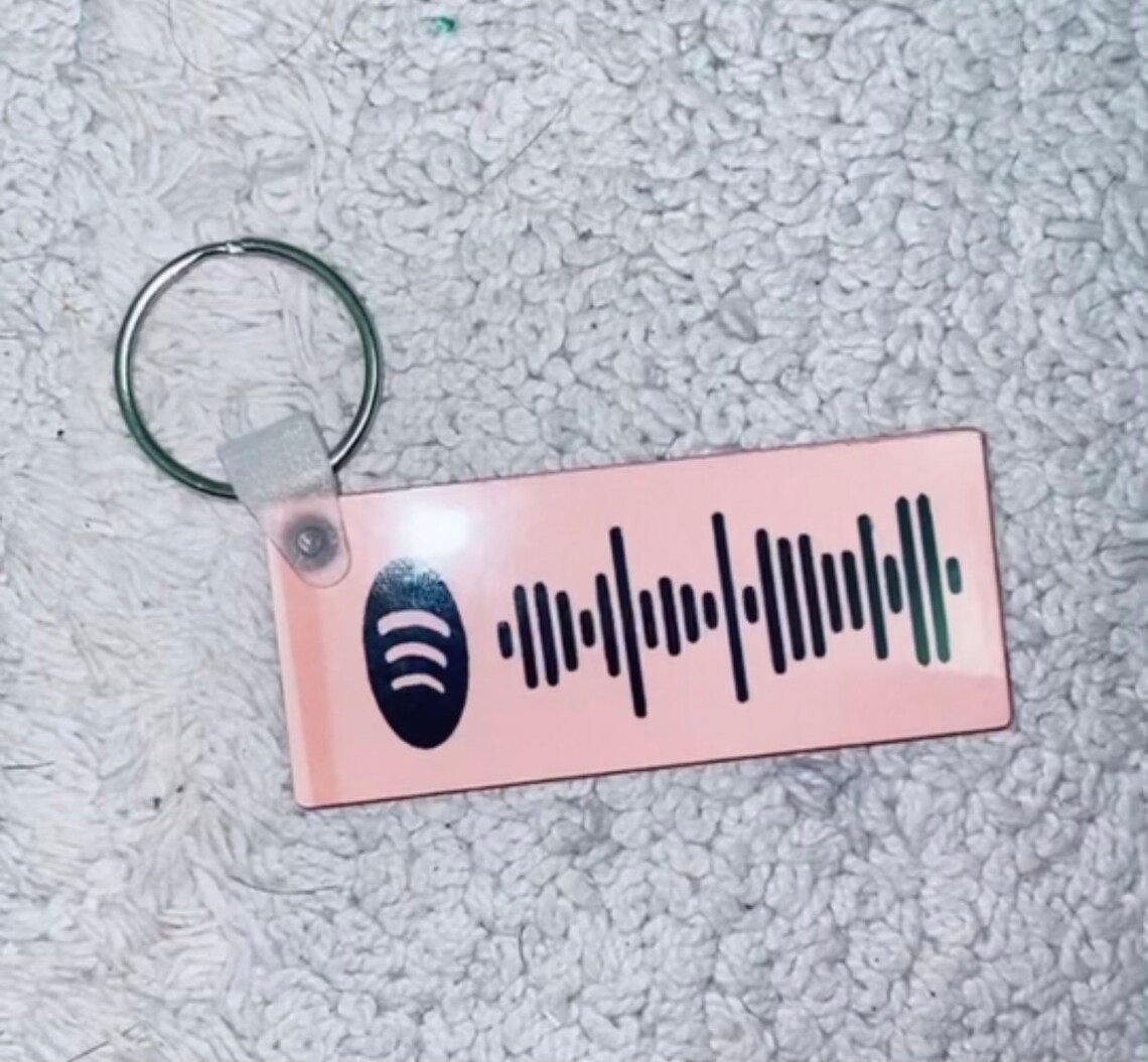 Custom Spotify Code Keychain Custom Keychain Spotify Etsy