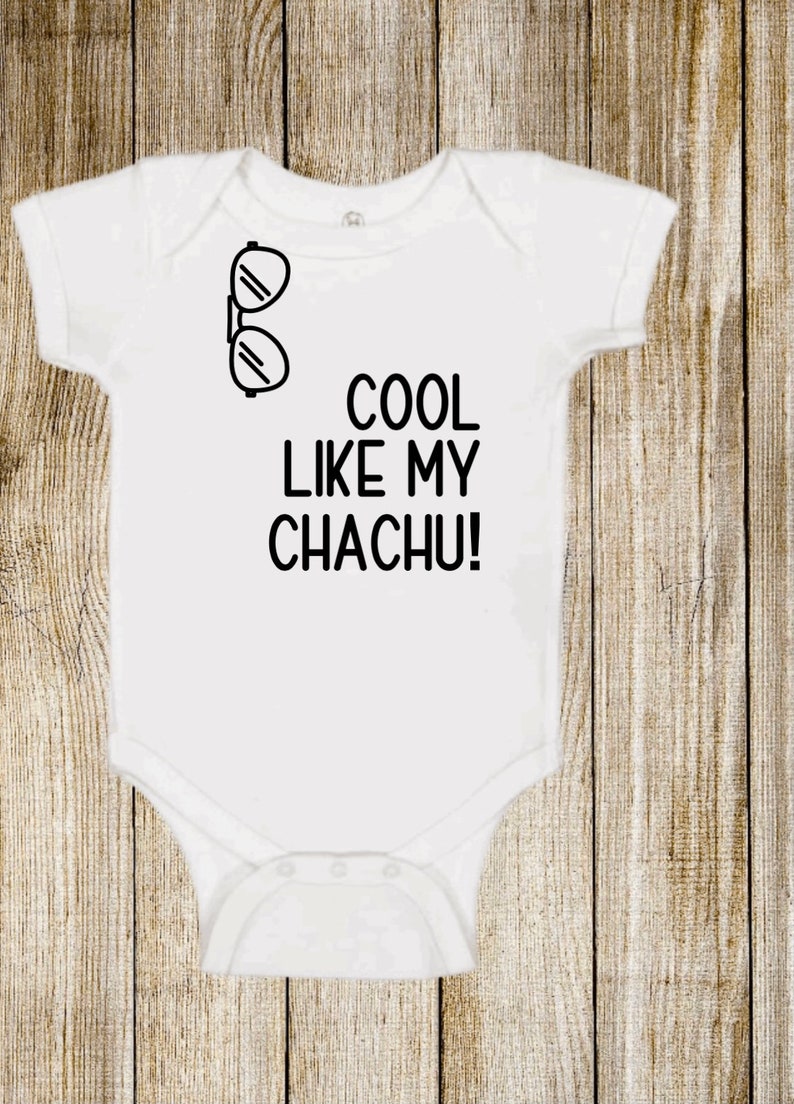 Pakistani Baby Onesie Newborn Baby Clothes Bollywood Cool like my chachu Urdu Baby Gift Indian Hindi Baby Bodysuit