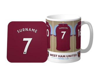 West Ham FC Official Ceramic Football//Soccer Crest Tea Mug