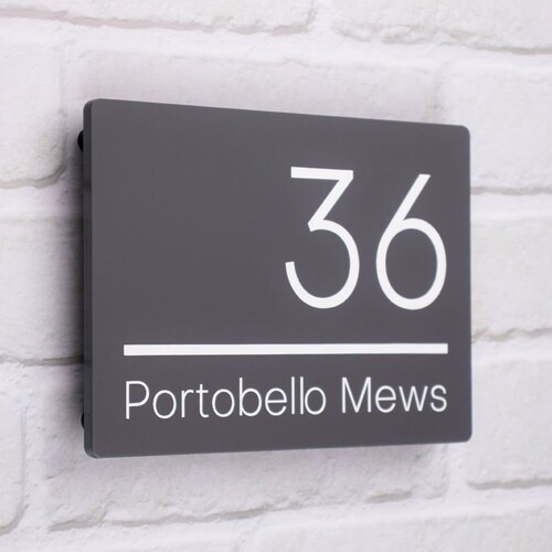 MODERN HOUSE NUMBERS Outdoor House Sign Custom House Etsy Canada