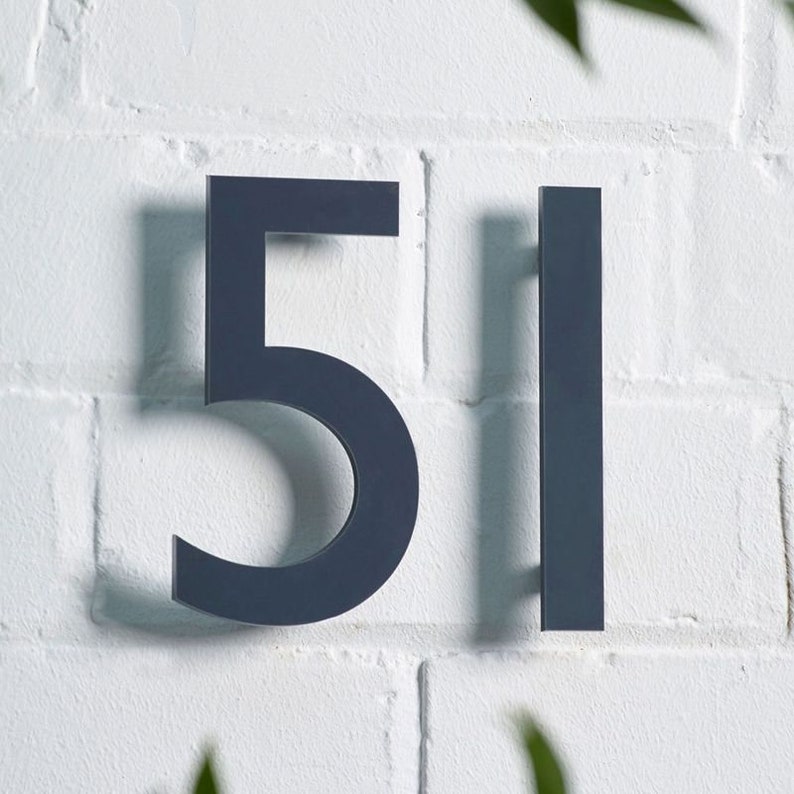Modern Acrylic House Number Numbers Floating Digits Easy to Etsy UK