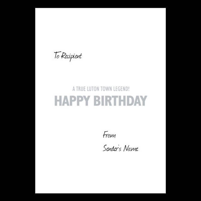 Luton Town FC Crest Birthday Card