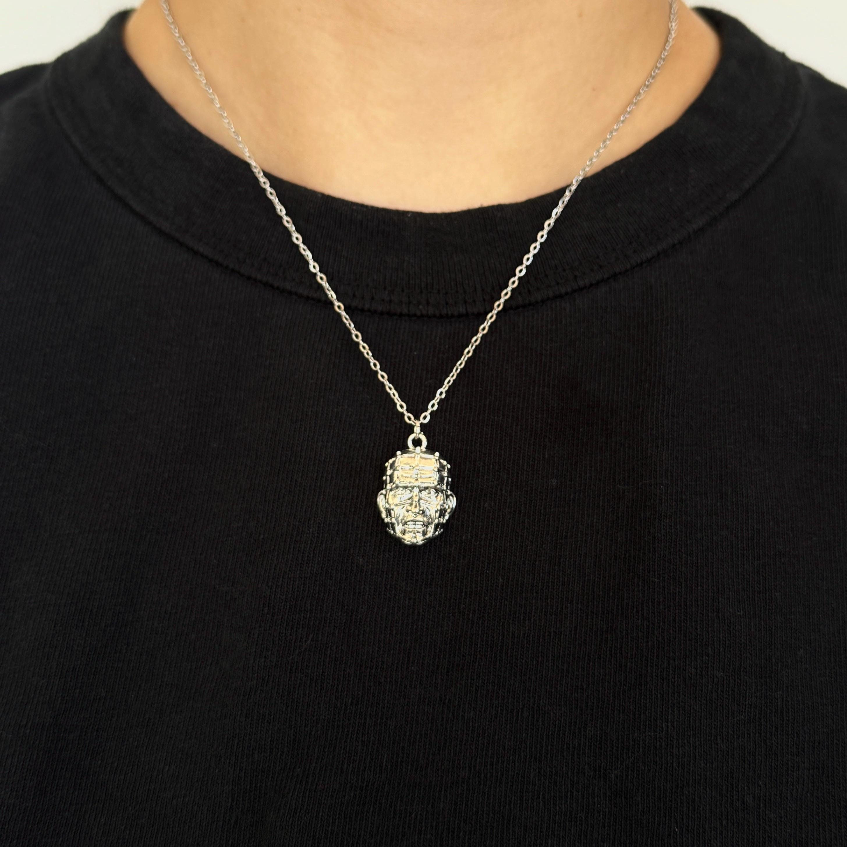 Collier Pendentif Michael Myers Halloween En Argent Sterling - Fait Main USA - Neuf