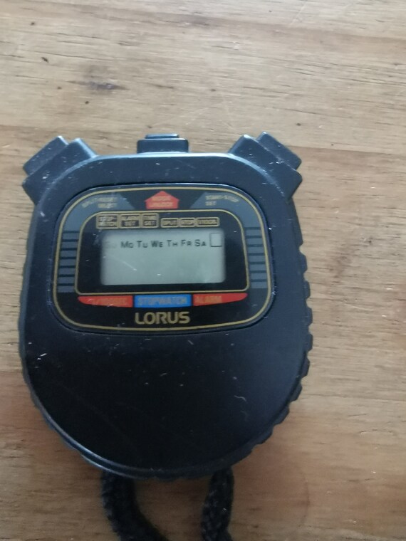 Lorus Quartz Handheld Stopwatch 1980 s Battery Operated With Lanyard Etsy