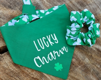 Lucky Charm St Patrick’s Day Reversible Bandana or Scrunchie