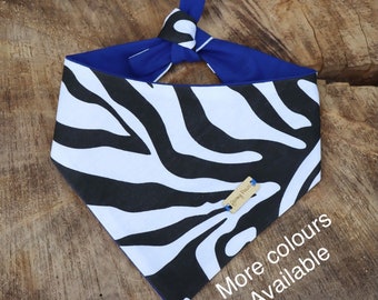 Zebra Print Pet Reversible Bandana or Scrunchie