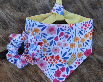 Floral Reversible Bandana or Scrunchie