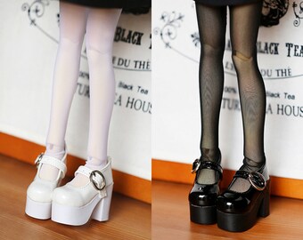 Glitter Bow Platforms in Lilac Retro Shoes Heels for 13 BJD and Smart Dolls Glitter Bow Platforms in Lilac Retro Shoes Heels for 13 BJD and Smart Dolls