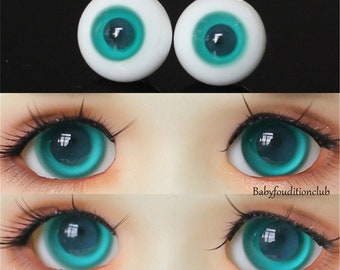Glass BJD Eyes for DOD DZ AOD 1/6 BJD Doll New 8mm Blue Iris&Dark Pupil