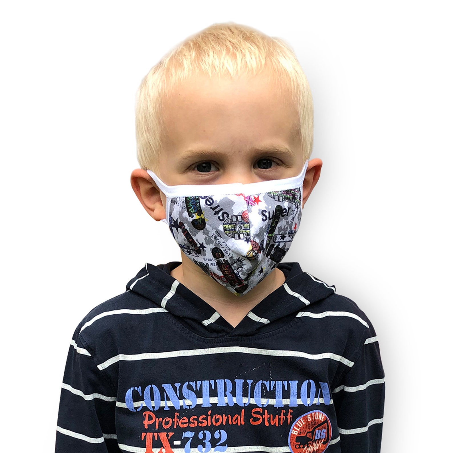 Breathable fabric mask / face mask for boys in two sporty Etsy