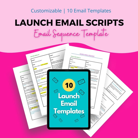 Launch Email Templates Course Launch Email Scripts Etsy