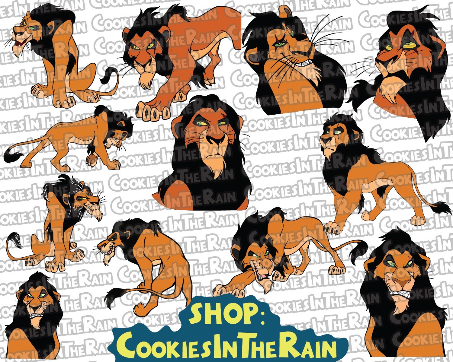 Scar svg lion king svg lion king villain svg disney | Etsy