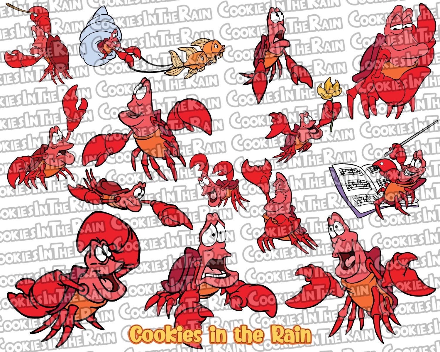 Scrapbooking Sebastian cricut Little Mermaid SVG DXF Sebastian svg