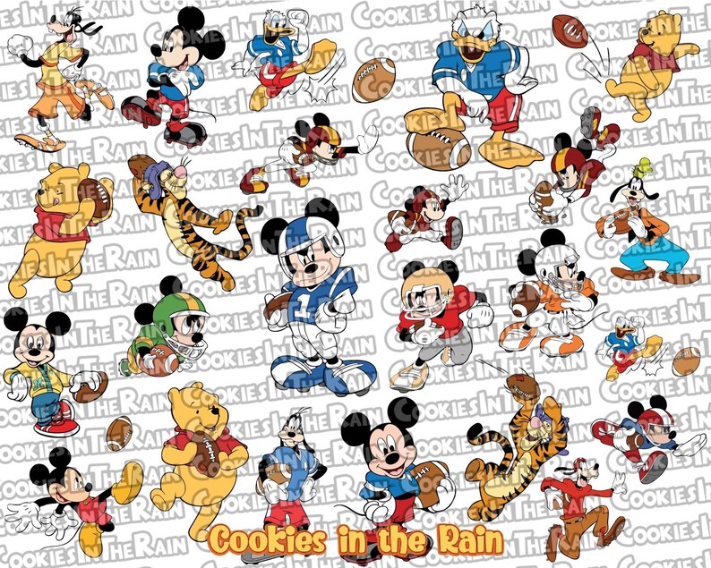 Football Svg Disney Football Svg Mickey Mouse Football Svg Etsy