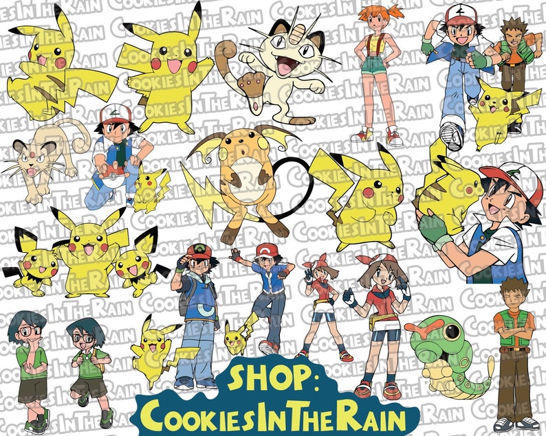 Art Collectibles Clip Art Caterpie Svg Pikachu Svg Misty Svg Pokemon Svg Ivysaur Svg Ash Pokemon Svg Brock Svg Pokemon Cliparts Meowth Svg Pokemon Cricut
