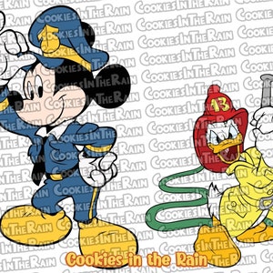 消防士 ミッキーマウス キャンバスアート WDW ディズニー