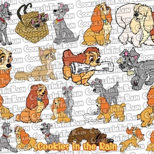 Lady and the Tramp PNG, Lady and the Tramp Clipart, Instant Digital  Download for Shirts, Cake Toppers, and More 