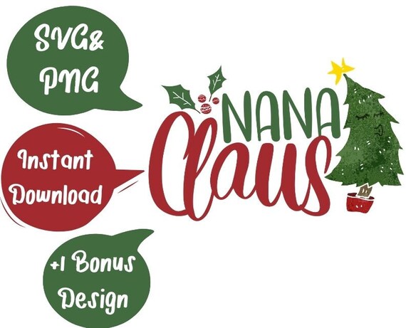 Download Nana Claus Merry Christmas 2020 Christmas Svg Bundle Etsy PSD Mockup Templates