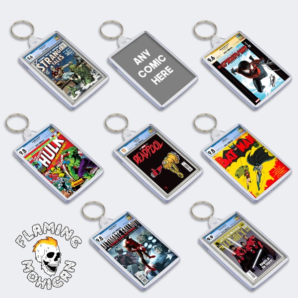 Choose Your Own CGC Comic Book - Personalised Comic Keyring (73 x 51 or 50x35 mm)