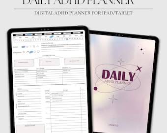 ADHD Digital Planner For Goodnotes, Ipad Planner, Adhd Planner, Daily Adhd Planner, Digital Planner Adult