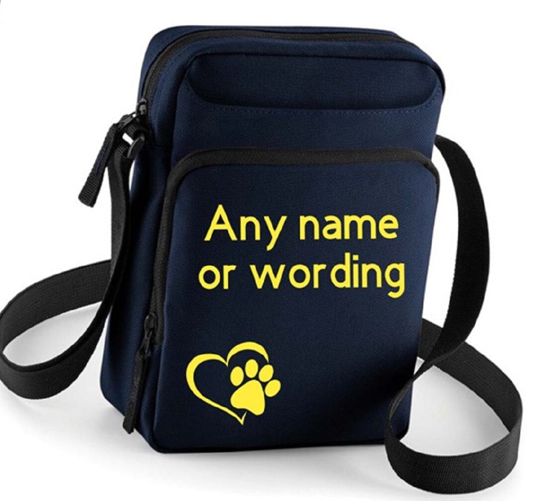 Personalised Dog Walking Bag, Cross Body Dog Bag, Dog Poo Bag, Dog Treat Bag, Puppy Training Bag