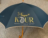 Personalised Umbrella, Different Colours, Work Umbrella, Company Umbrella, Company Logo, Any Logo, Any Wording - 4 panels personalised