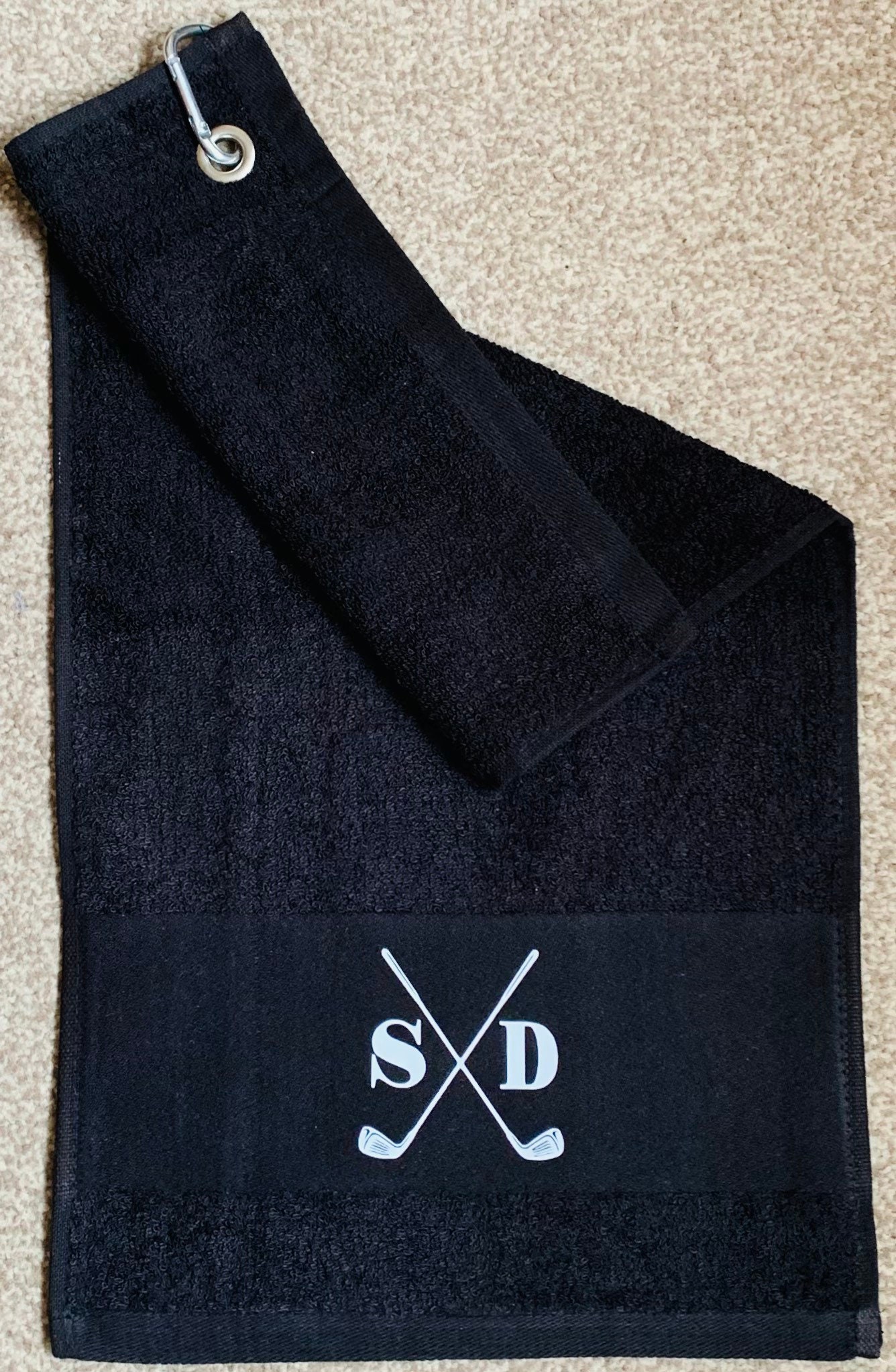 Personalised Golf Towel Golfing Towel Gift for him Gift for Etsy