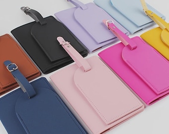 Personalised Passport Holder Set, Personalised Passport Cover & Luggage Tag, Travel Set, Aeroplane/Initials/Name, different colours