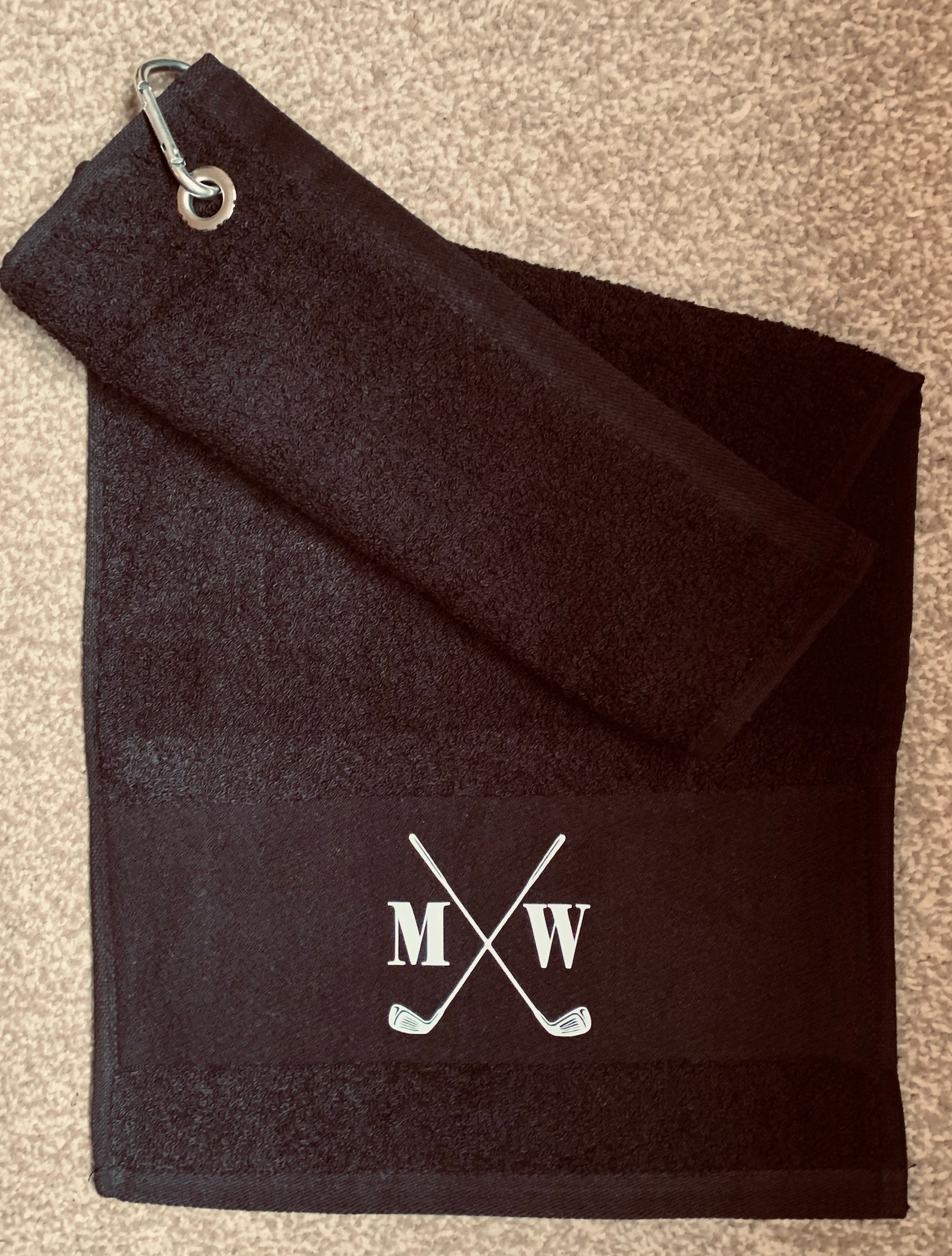 Personalised Golf Towel Golfing Towel Gift for him Gift for Etsy