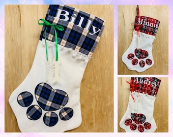 Personalised Large Dog/Cat Christmas Stocking Dog Stocking, Cat Stocking,Pet Christmas Stocking, Christmas Present