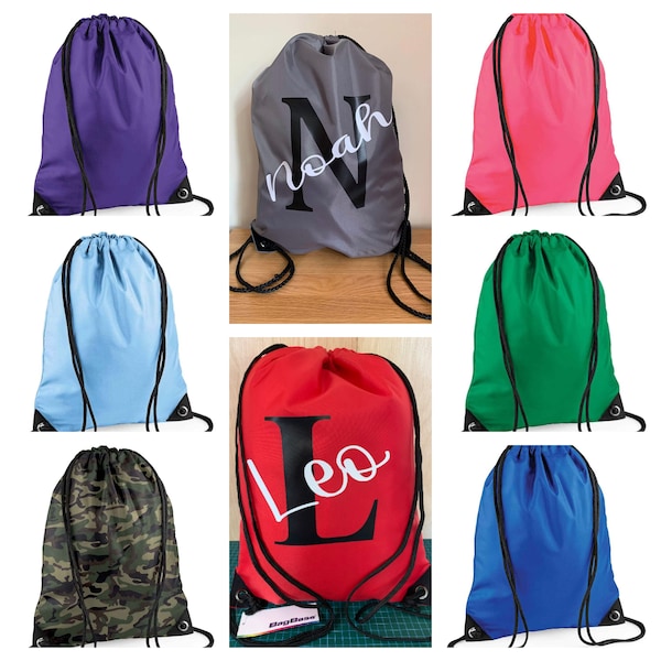 Personalised PE kit bag, School Gym Bag, Swim bag, Sports bag, back to school bag, Kit bag, Named School Bag - Special offer on multiples