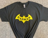 Fathers Day T Shirt Batman Inspired, DADMAN, Dad Fun Gift Novelty Shirt, Father's Day Gift, Batman Shirt for Dad, Dad Shirt, Gift for him