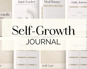 Self-Growth Journal | Digital zum Ausdrucken | DIN A4 | PDF | Reflektion zur Persönlichkeitsentwicklung | Self-Reflection Journal